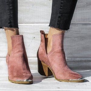 Blush rose ankle boots booties fall boots